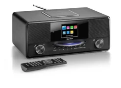 KARCHER DAB 9000CDI Internetradio Schwarz ( WLAN Bluetooth DAB+/Internetradio AUX-Eingang Kopfhörerausgang CD/MP3-Player Wecker Mit Dual Alarm Inklusive Fernbedienung Und Netzadapter)