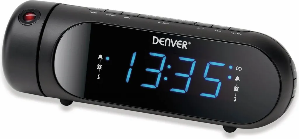 Denver Uhrenradio CPR-700, Schwarz, Mit Projektion