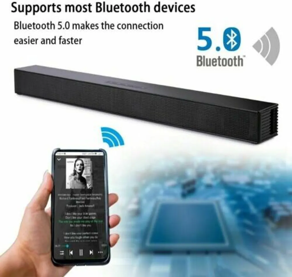 40W Bluetooth Soundbar Subwoofer TV Sound System Heimkino Lautsprecher