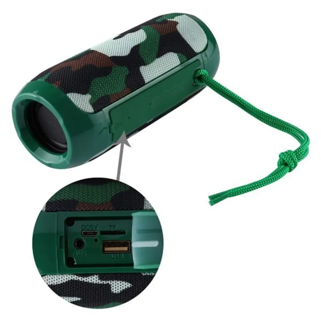 Mini Bluetooth Lautsprecher Soundbox Soundstation Musikbox Radio USB Tragbar Spritzwassergeschützt-Camouflage – Bild 2