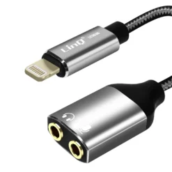 Audioadapter Lightning Auf 3.5mm Klinkenanschluss Kopfhörer + Mikrofon LinQ