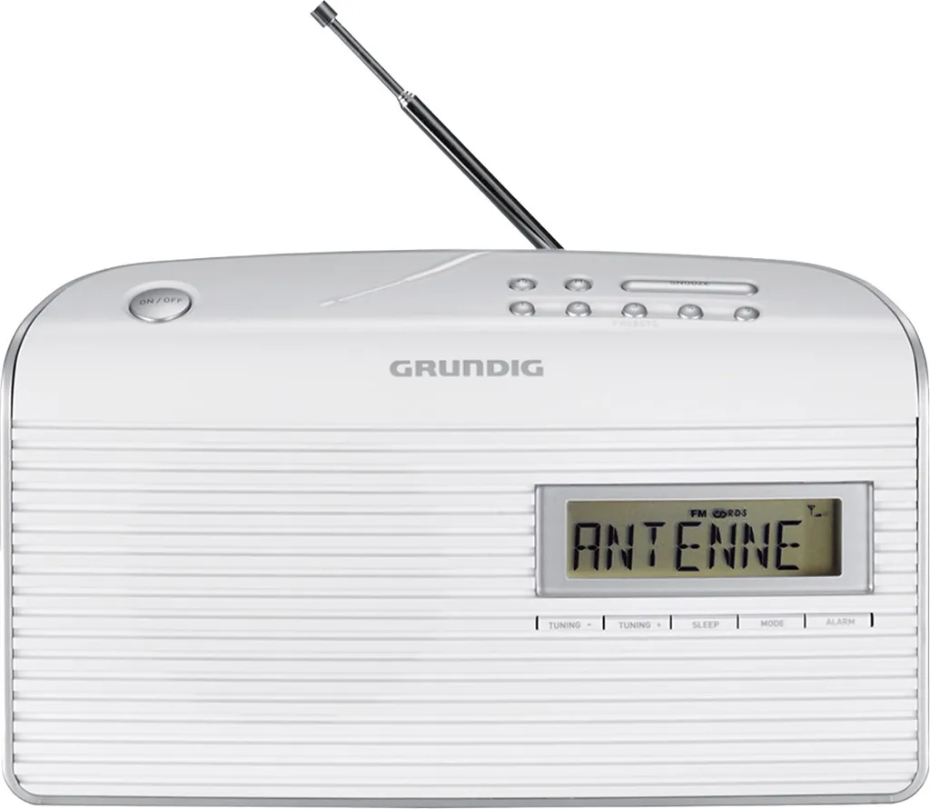 Grundig Music 61 White Tragbares Radio Mit Weckfunktion