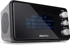 AudioAffairs Uhrenradio DAB+ | Mini Digital-Radio Für Die Küche | Radiowecker Mit 2 Weckzeiten | Snooze-, Nap- Und Sleep-Timer