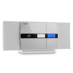 V-15-BT Stereoanlage Bluetooth CD USB MP3 UKW Wandmontage Fernbedienung Weiß/silber