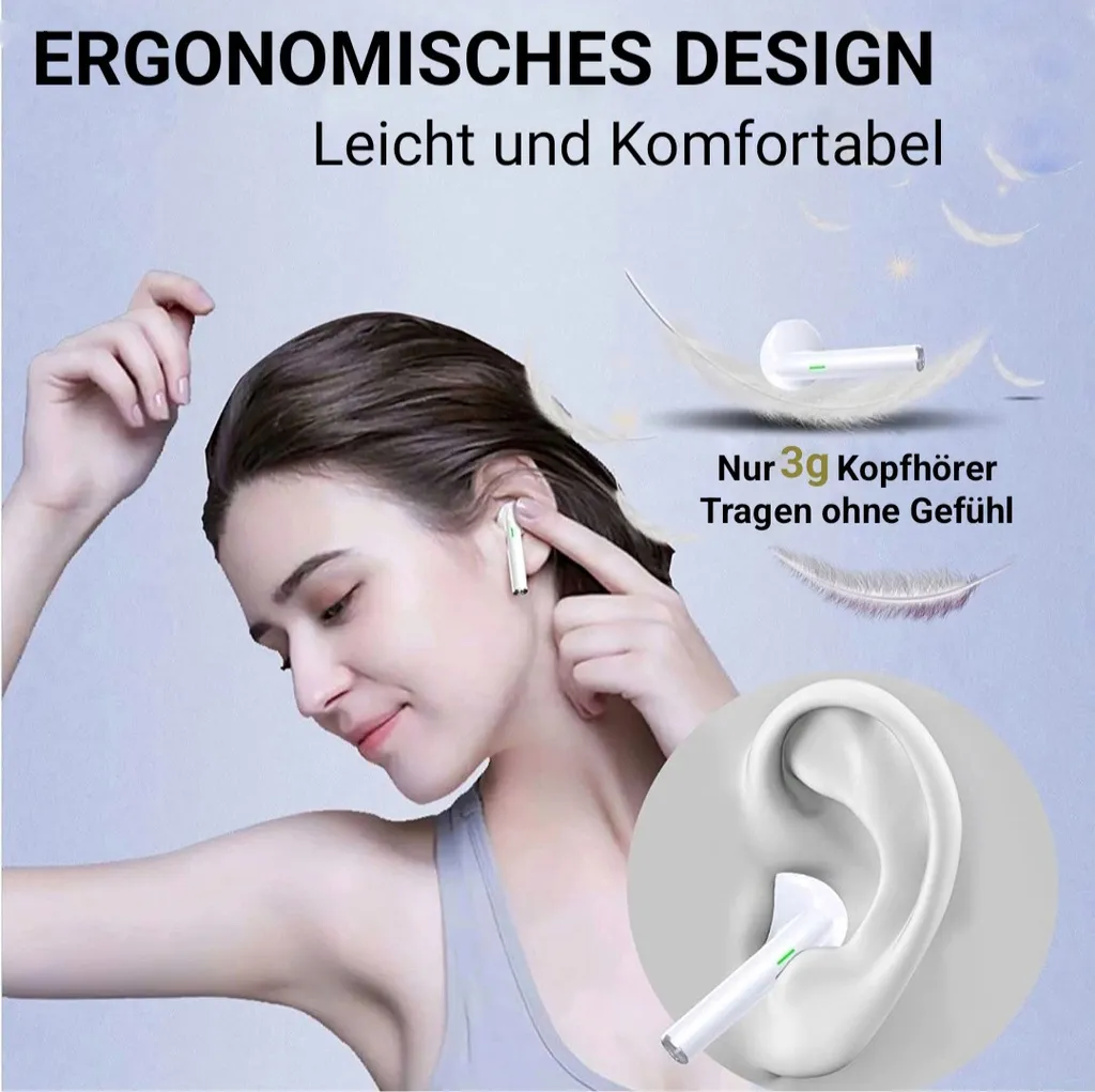 Bluetooth 5.3 Wireless Headset Kopfhörer Mit Integriertem Mikrofon – Bild 4