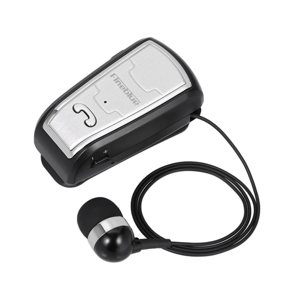 Fineblue Wireless Bluetooth Headsets In-Ear Stereo Kopfhoerer Clip-on Ohrhoerer Freisprechen Mit Mikrofon Schwarz