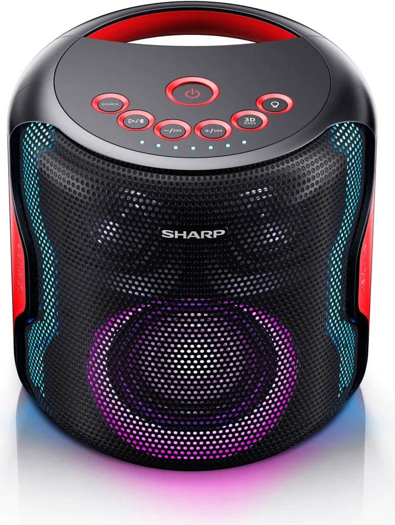 Sharp PS-919 2.1 Bluetooth-Lautsprecher, 130 Watt RMS, Wasserabweisendes GehĂ€use, Farbe: Schwarz â Bild 10