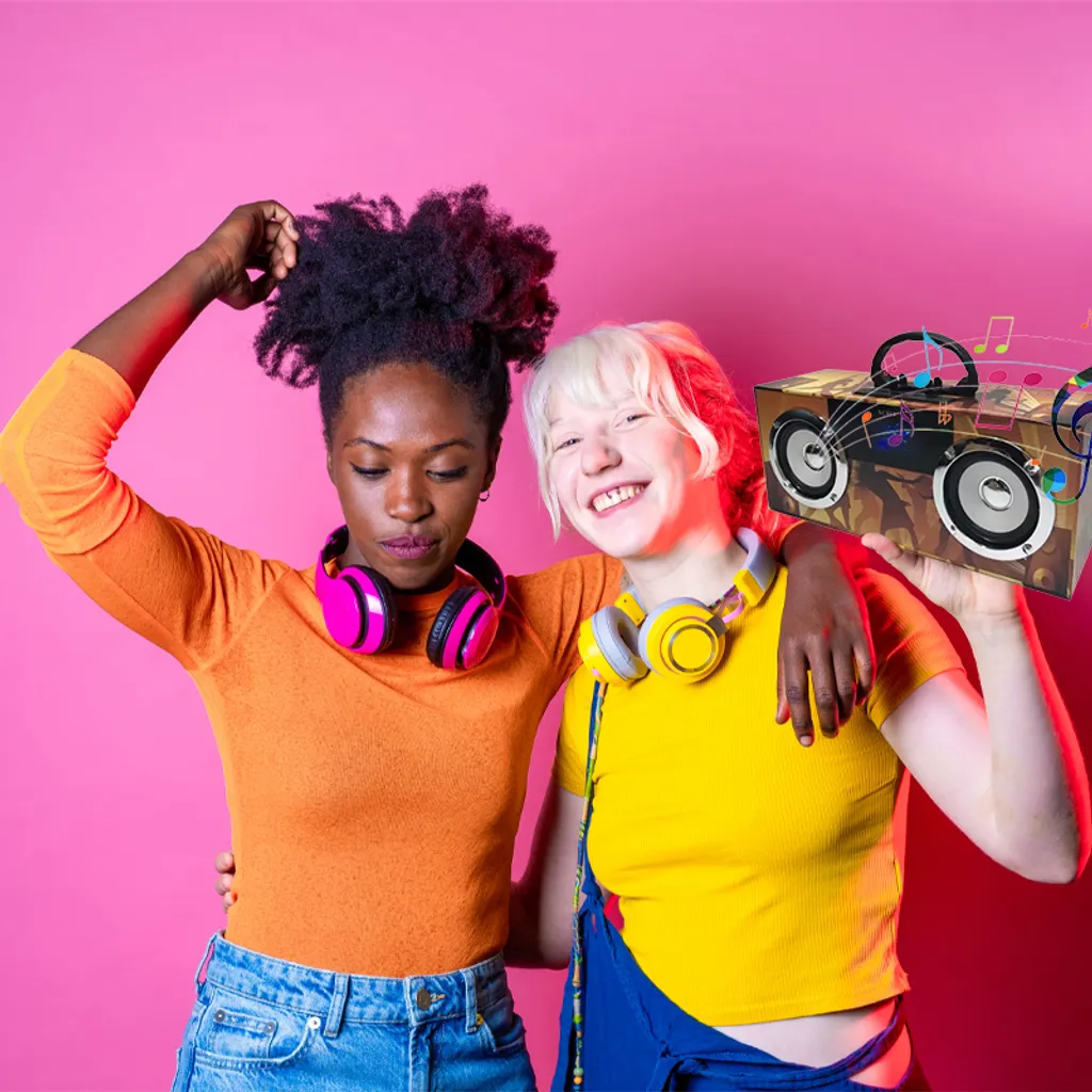 Bluetooth Lautsprecher Smart Speaker Stereo Bass Akku Led Kabelloser Tragbarer Boombox Party Disco TF SD Wireless Musikbox BT 5.0 Funk FM Radio Orange Retoo – Bild 4