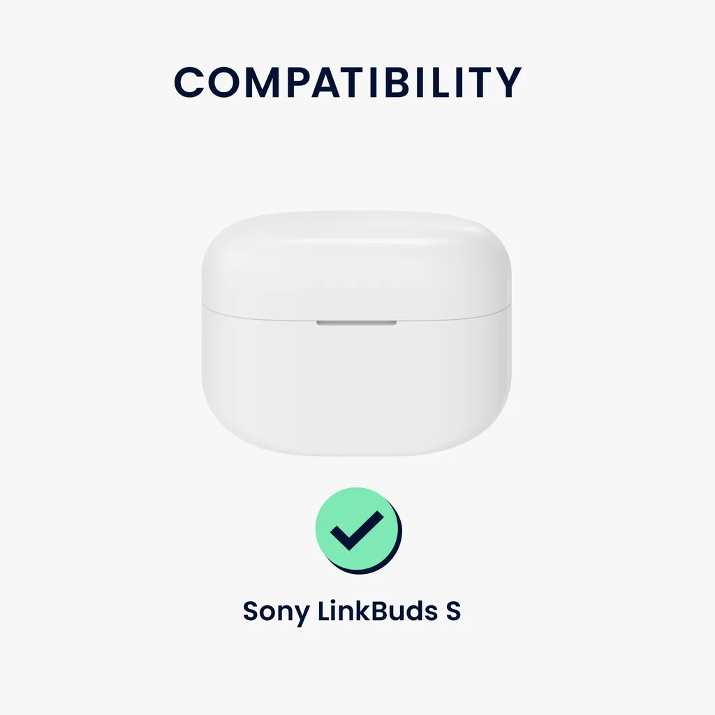 Kwmobile Hülle Kompatibel Mit Sony LinkBuds S Kopfhörer - Silikon Schutzhülle Etui Case Cover Schoner In Weiß – Bild 3