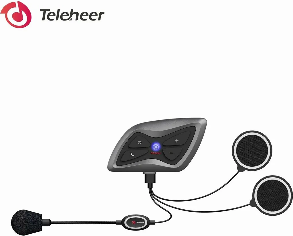 2-Pack T6 PLUS Motorrad Intercom 1500m Motorradhelm Bluetooth 5.1 Headset Interphone Motorrad-Kopfhörer Gegensprechanlage – Bild 3
