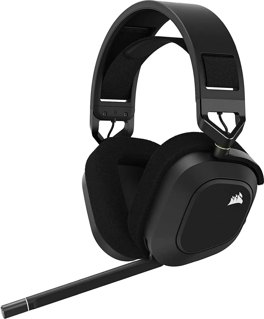 Corsair HS80 RGB WIRELESS Premium-Gaming-Headset Dolby Atmos PS4 PS5 PC Carbon – Bild 7