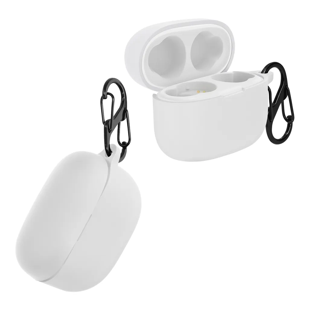 Kwmobile Hülle Kompatibel Mit Sony LinkBuds S Kopfhörer - Silikon Schutzhülle Etui Case Cover Schoner In Weiß