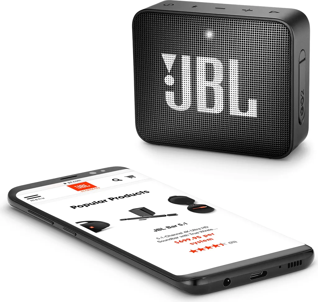 JBL Tragbarer Bluetooth Lautsprecher GO2, Farbe: Schwarz – Bild 4