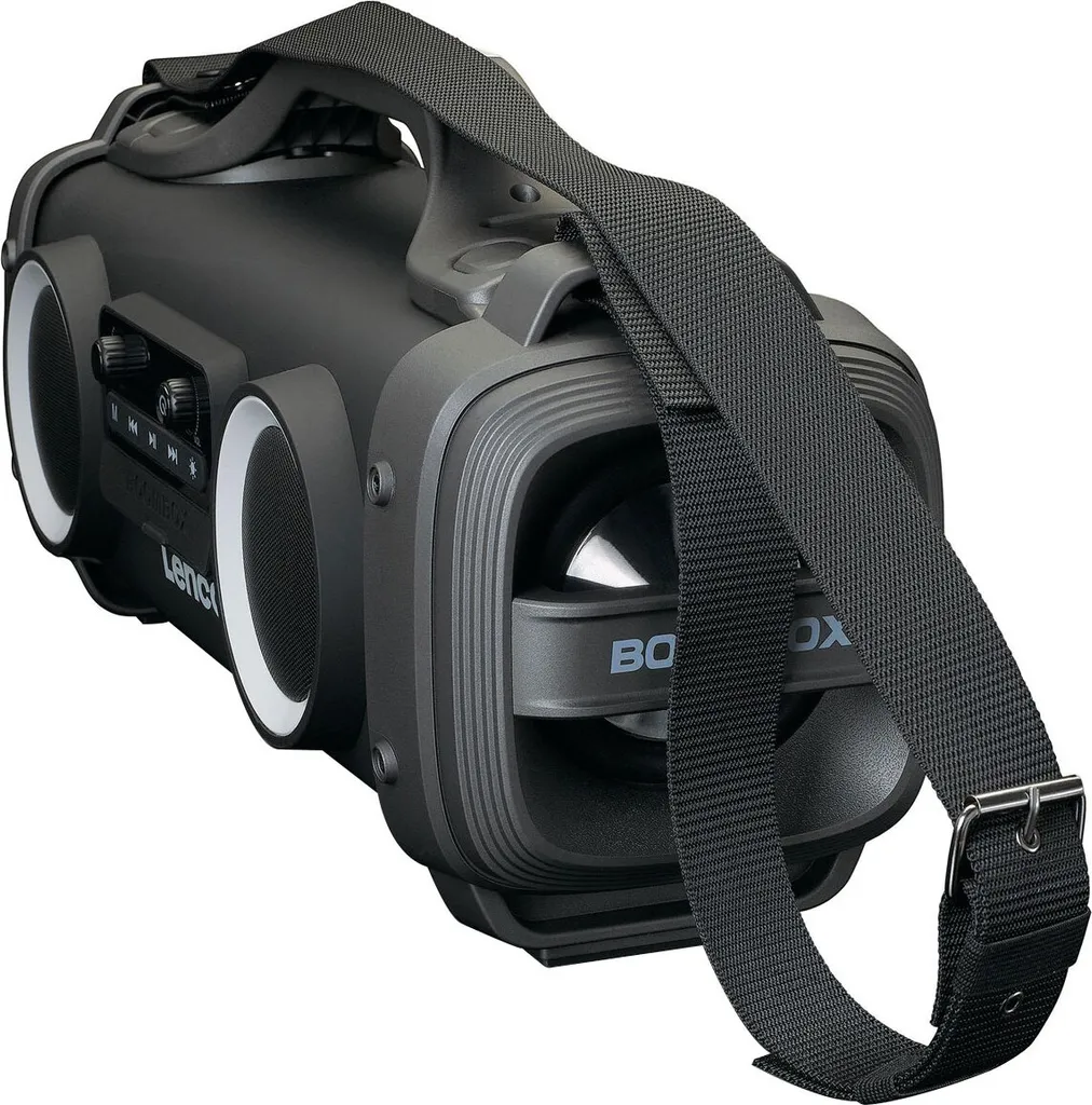 Lenco SPR-200BK - Spritzwasserfester Bluetooth®-Lautsprecher UKW Radio USB Und Micro SD Mit Lichteffekten - Schwarz – Bild 12