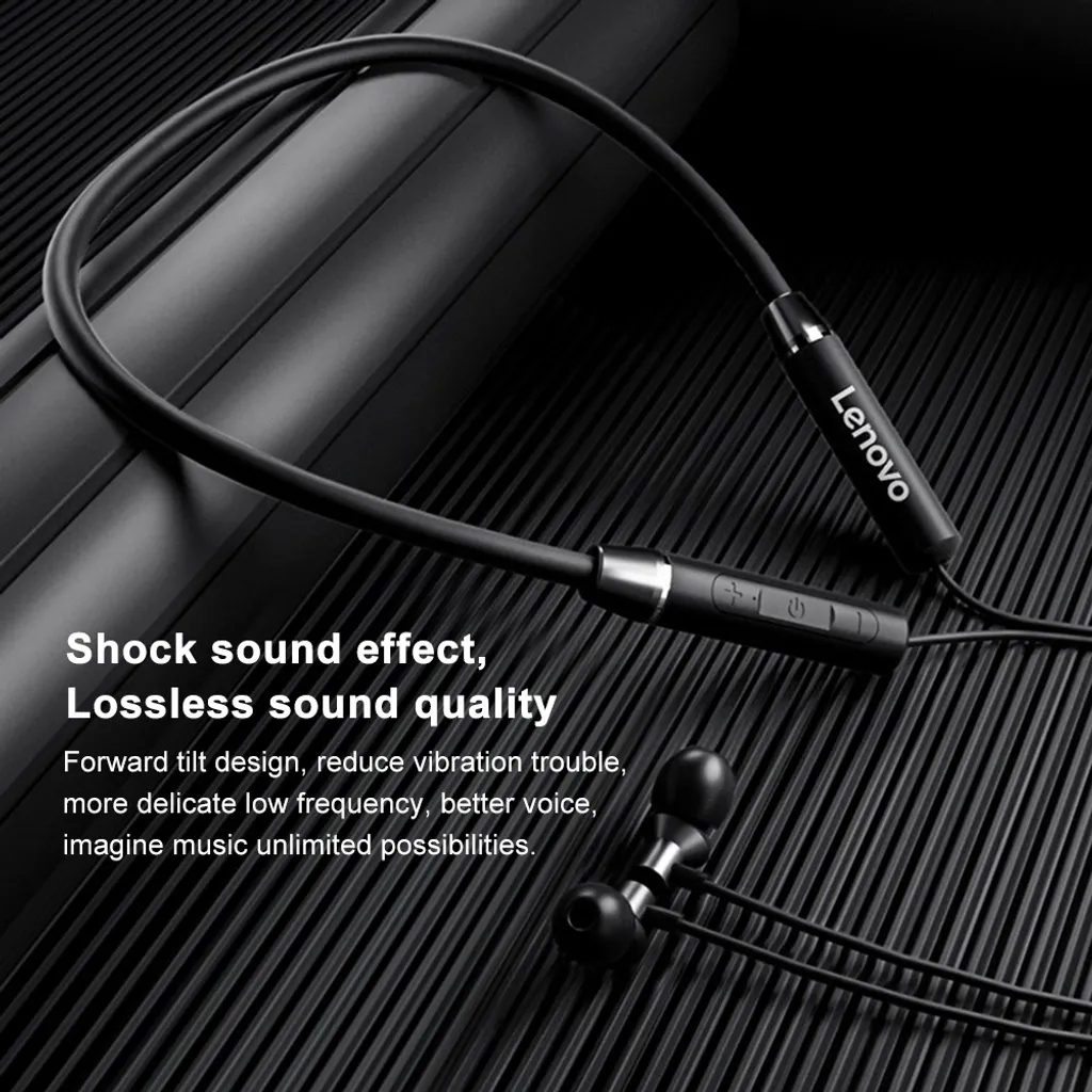Lenovo HE05 Kopfh?rer Bluetooth5.0 Drahtloses Headset Magnetischer Nackenbš¹gel Kopfh?rer IPX5 Wasserdichter Sportohrh?rer Mit Ger?uschunterdrš¹ckendem Mikrofon – Bild 6