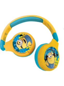 LEXIBOOK Multimedia Minions-Kopfhörer 2-in-1 Bluetooth Und Kabelgebunden Mit Mikrofon Kopfhörer Kopfhörer Audiophil Ausgewaudio