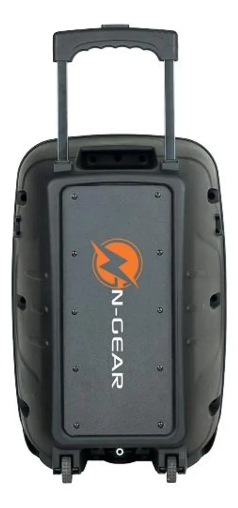 N-Gear TF-1210 Portabler 300 W Bluetooth Party Lautsprecher Trolley Mit Rollen, Auszieh-Griff & 2 Karaoke Mikrofonen – Bild 6