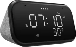 Lenovo Smart Clock Essential Smart Wecker, Smart Speaker Mit Google Assistant, Bluetooth - Grau