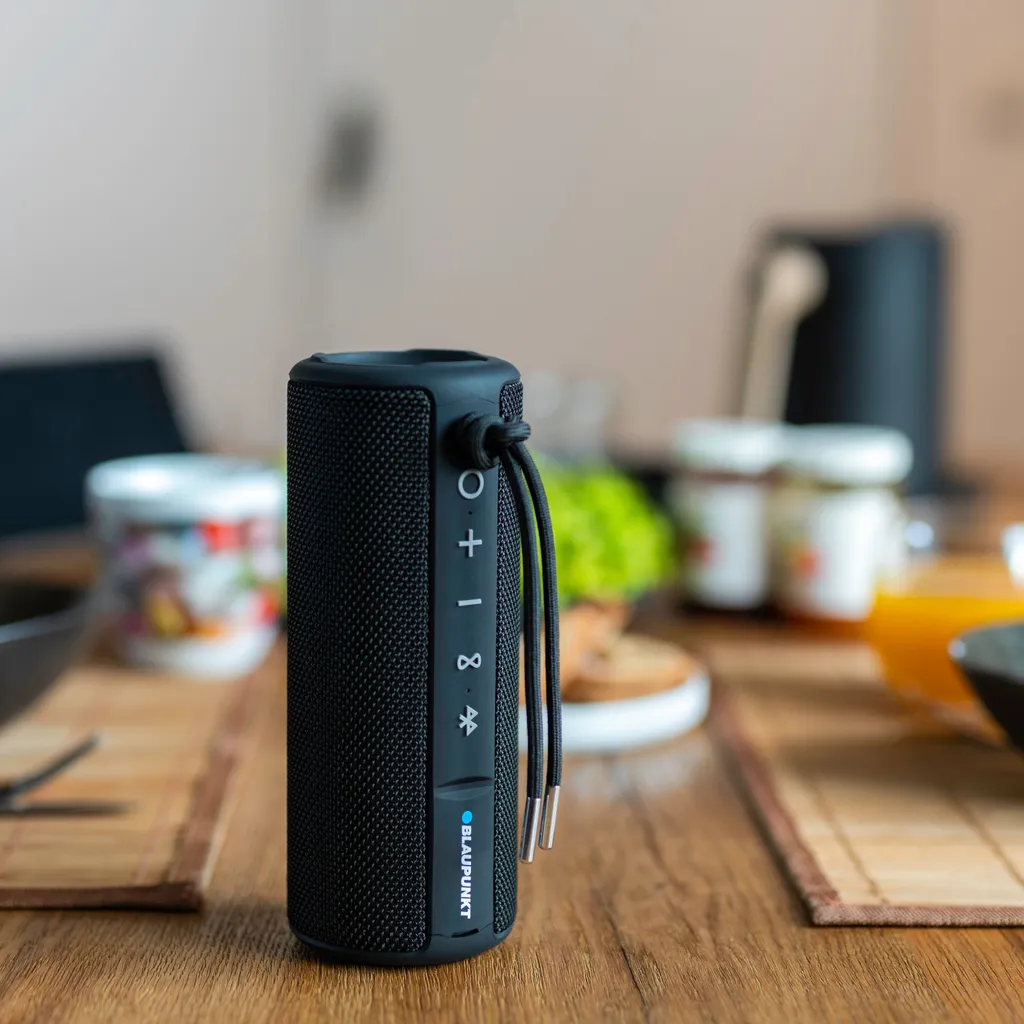 Blaupunkt Bluetooth Lautsprecher Mit TWS | BT 202+ Schwarz, True Wireless Stereo, IPX6 Wasserschutz, Outdoor, Starker Akku, Kompakt, Robust, Mit Lichteffekten – Bild 4