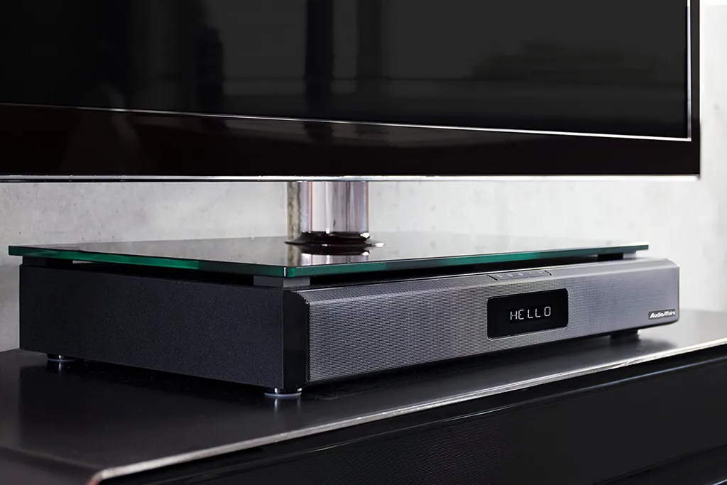 AudioAffairs TVS 2018 TV-Soundstand - HDMI Arc Heimkinoanlage Soundbar Mit FM PLL UKW Radio, Integriertem Subwoofer, Bluetooth 3.0 & Fernbedienung Schwarz – Bild 2