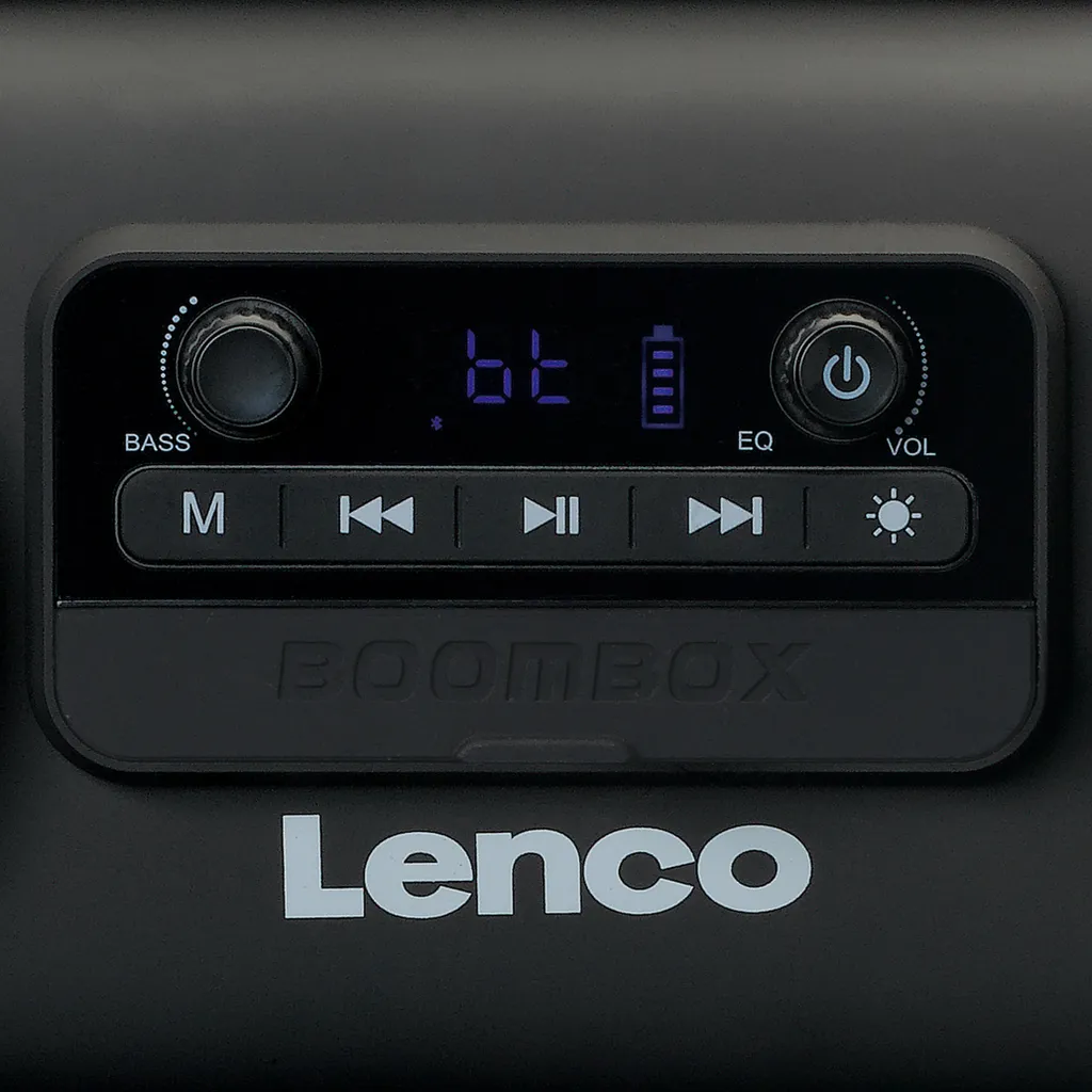 Lenco SPR-200BK - Spritzwasserfester Bluetooth®-Lautsprecher UKW Radio USB Und Micro SD Mit Lichteffekten - Schwarz – Bild 10
