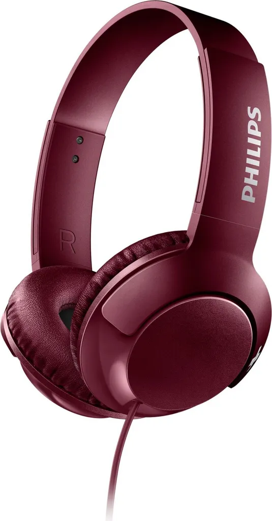 Philips On-Ear Kopfhörer Bass Plus SHL3070 Rot Bügelkopfhörer Faltbar Mit Kabel