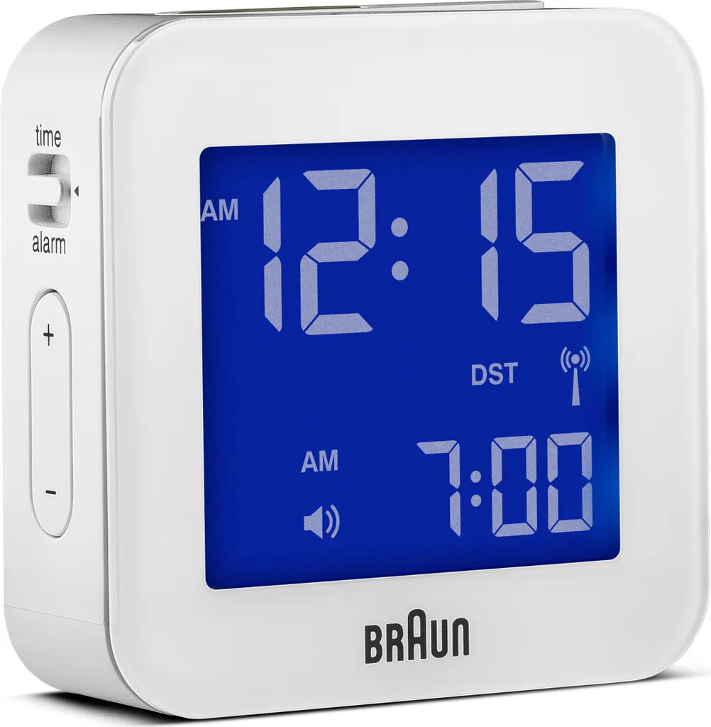 Braun Funkwecker, Digital-Display, Multiband, Farbe: Weiß, Modell: BNC008WHWHRC