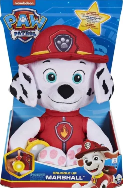 SPIN MASTER Paw Patrol 6059298 - Snuggle Up Marshall Plusch Mit Taschenlampe Und Gerauschen, Fur Kinder Ab 3 Jahren