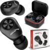 TWS Bluetooth In-Ear-Kopfhörer Mit Ladestation Und Integriertem Mikrofon Touch-Technologie Kabellose Ohrhörer True Wireless Stereo BT5.1 Ladebox Mit Display Schwarz
