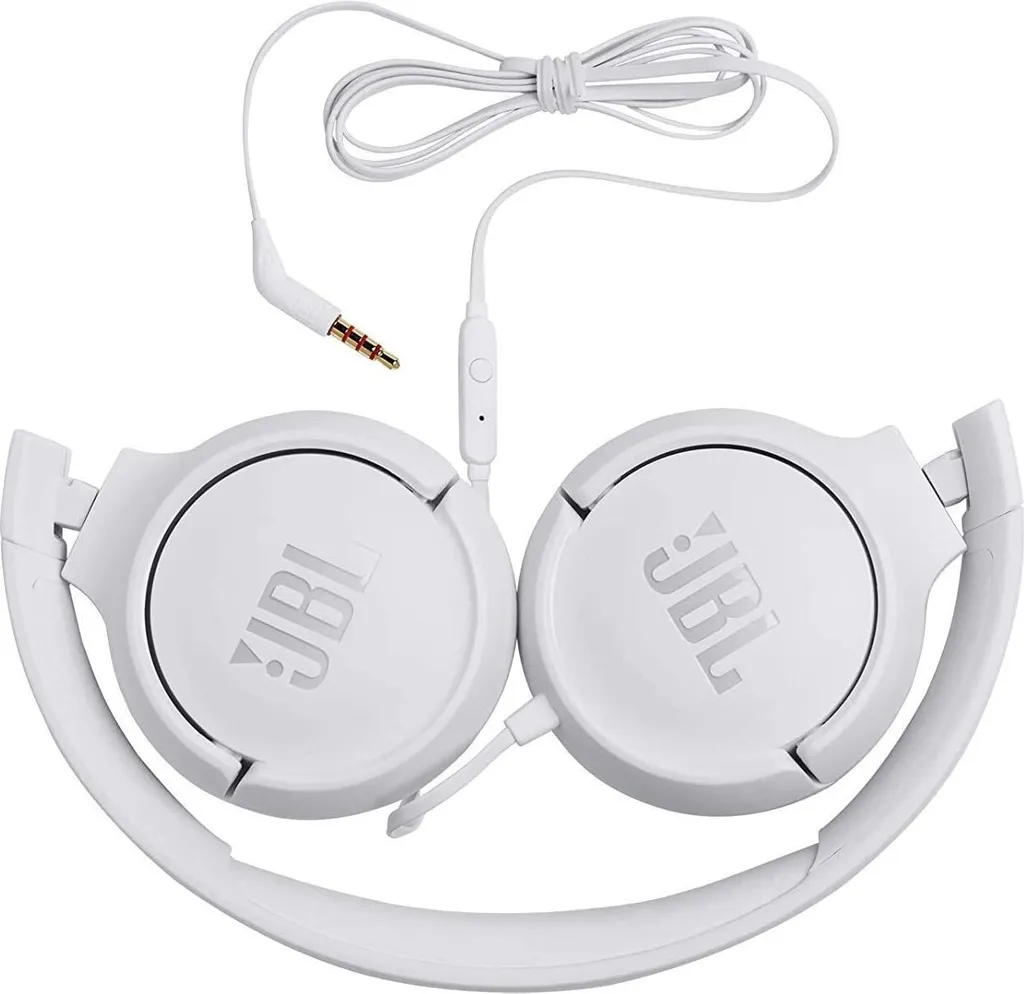 JBL Tune 500 PureBass On-Ear Kopfhörer - Weiß "wie Neu" – Bild 3