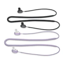 Kwmobile 2x Halteband Kompatibel Mit Samsung Galaxy Buds 2 Headphones - Kopfhörer Halter Band Strap In Lavendel Schwarz
