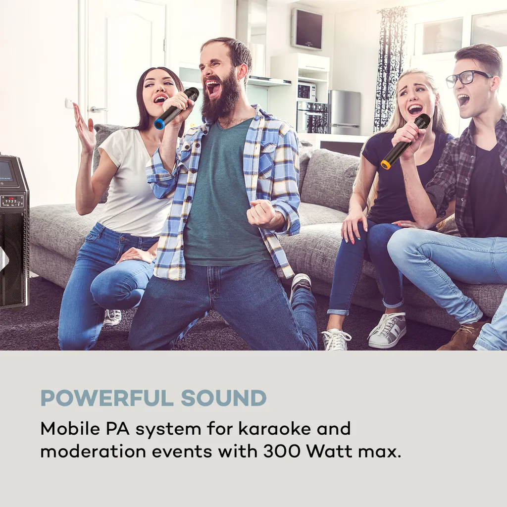 DisGo Box 100 DVD Mobile PA-Anlage, 300 W Max., 9" TFT-Display, DVD, BT – Bild 2