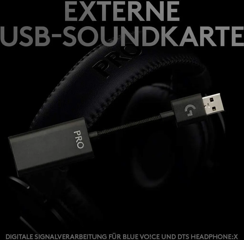 Logitech G G PRO X Gaming Headset, Verkabelt, Gaming, 20 - 20000 Hz, 320 G, Kopfhörer, Schwarz – Bild 6