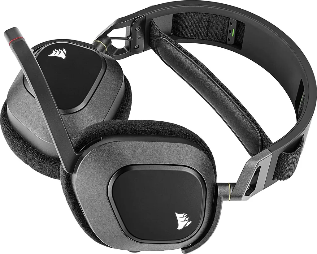 Corsair HS80 RGB WIRELESS Premium-Gaming-Headset Dolby Atmos PS4 PS5 PC Carbon – Bild 8
