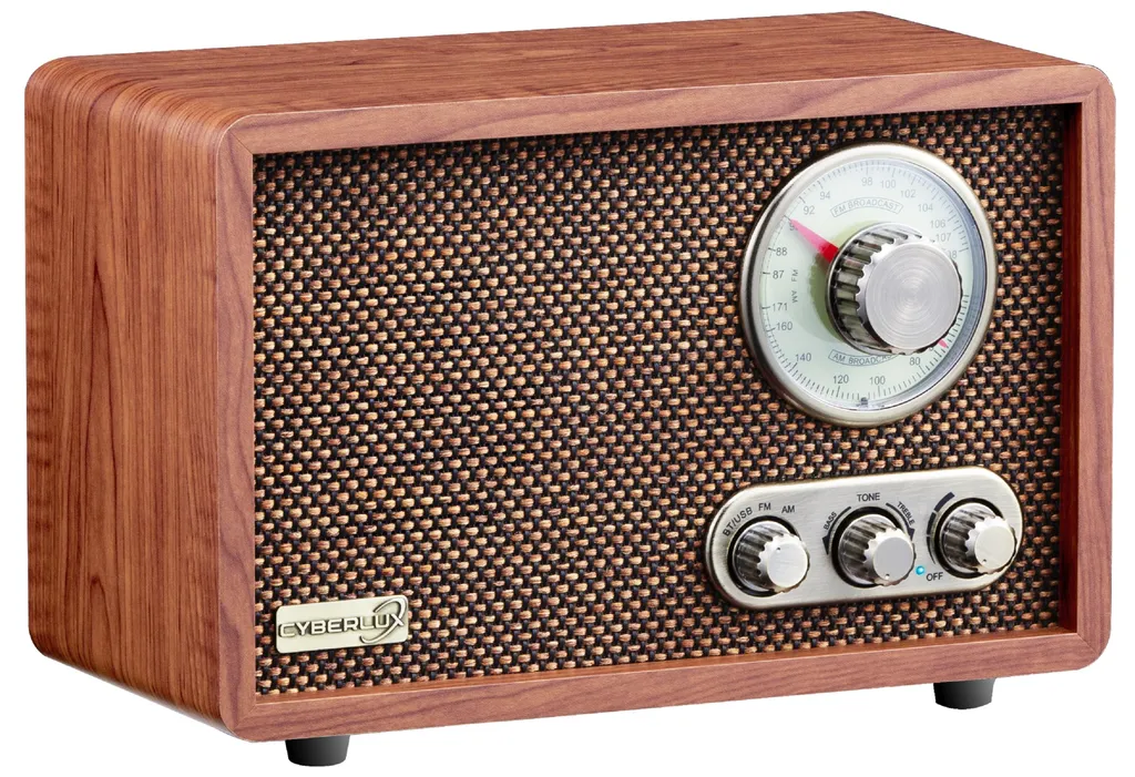 Cyberlux Bluetooth Radio | Retro-Radio | USB | SD-Karten Slot | FM/AM | Retro Design | Antenne