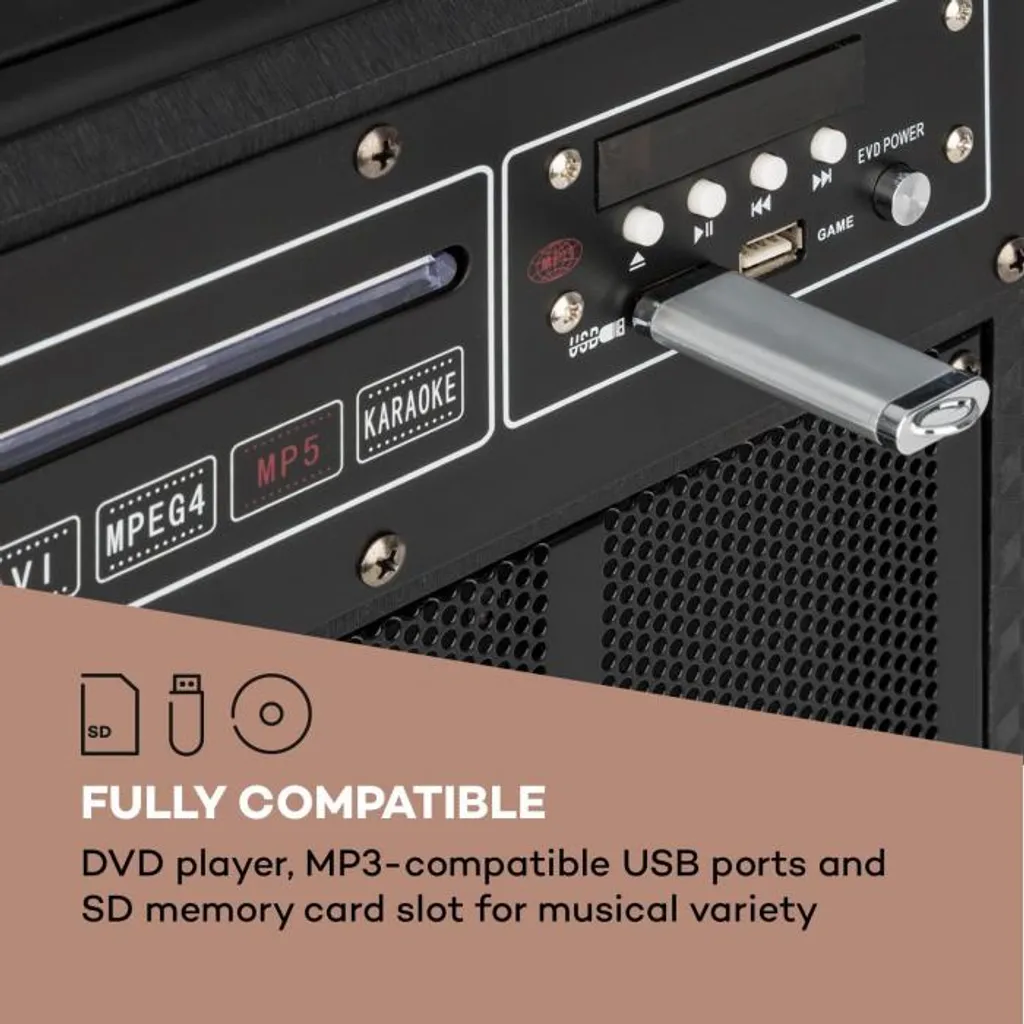 DisGo Box 100 DVD Mobile PA-Anlage, 300 W Max., 9" TFT-Display, DVD, BT – Bild 5