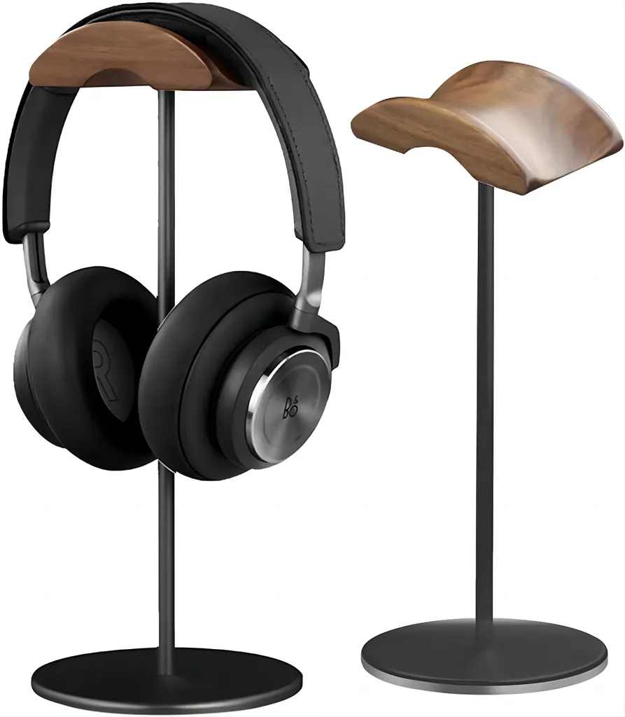 Kopfhörerhalter Kopfhörerständer Universal Aus Holz Kopfhörer Halter Headset Halterung- In Walnussholz