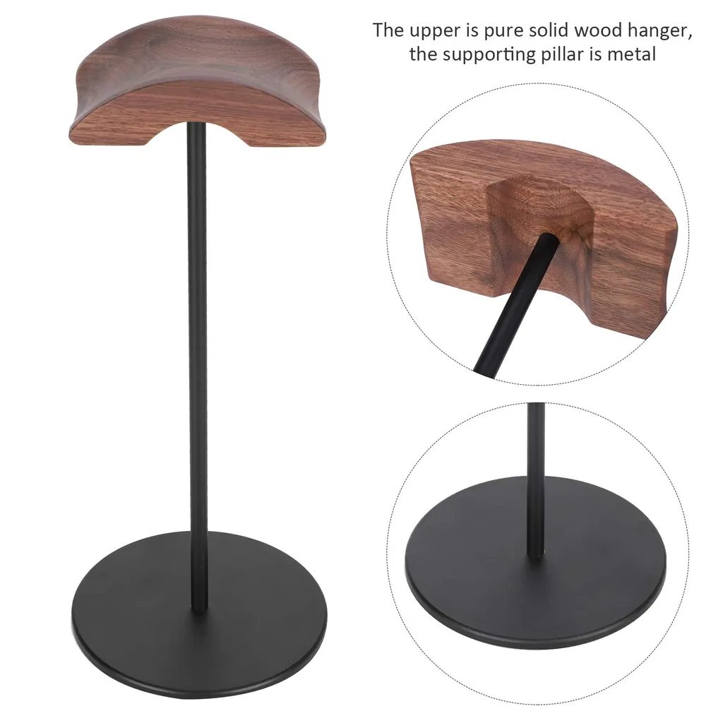 Kopfhörerhalter Kopfhörerständer Universal Aus Holz Kopfhörer Halter Headset Halterung- In Walnussholz – Bild 5