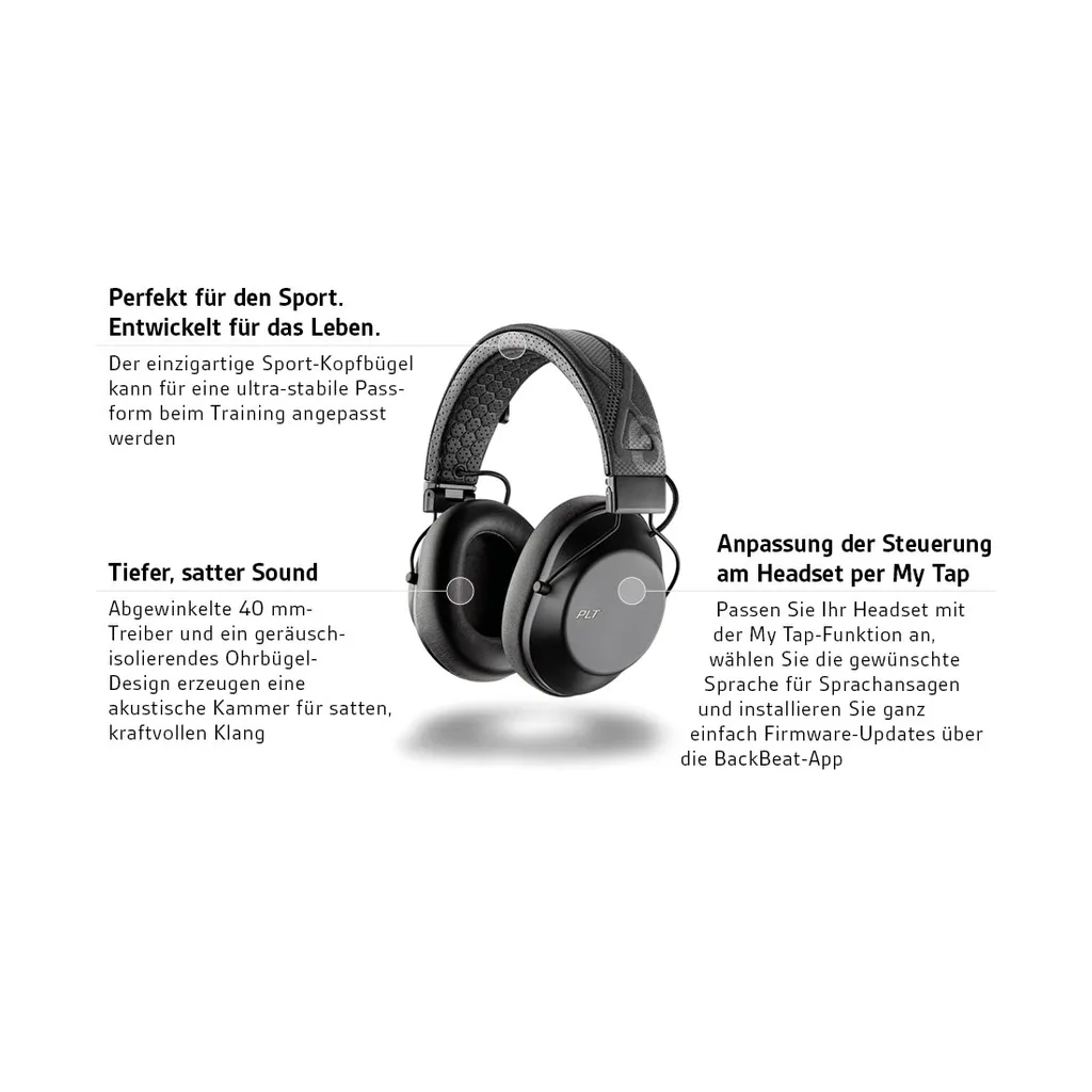 Poly BackBeat FIT 6100 - Kopfhörer - Kopfband - Sport - Schwarz - Binaural - Abspielen/Pause - Track Poly – Bild 12
