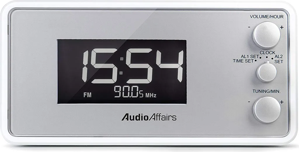AudioAffairs Radiowecker Mit PLL UKW Lautsprecher, 2 Weckzeiten Mit Snooze-, Nap- Und Sleep-Timer – Bild 6