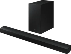 Samsung HW-B460 (2022) Schwarz Soundbar Mit Subwoofer (2.1-Kanal, Dolby Digital 2.0, DTS 2.0, Bluetooth)