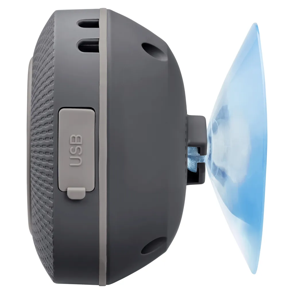 MEDION P66096 Duschradio Mit Bluetooth (Badradio, UKW Radio, Saugnapf, LED-Display, IPX6 Wasserdicht, Integrierter Akku) Grau – Bild 10