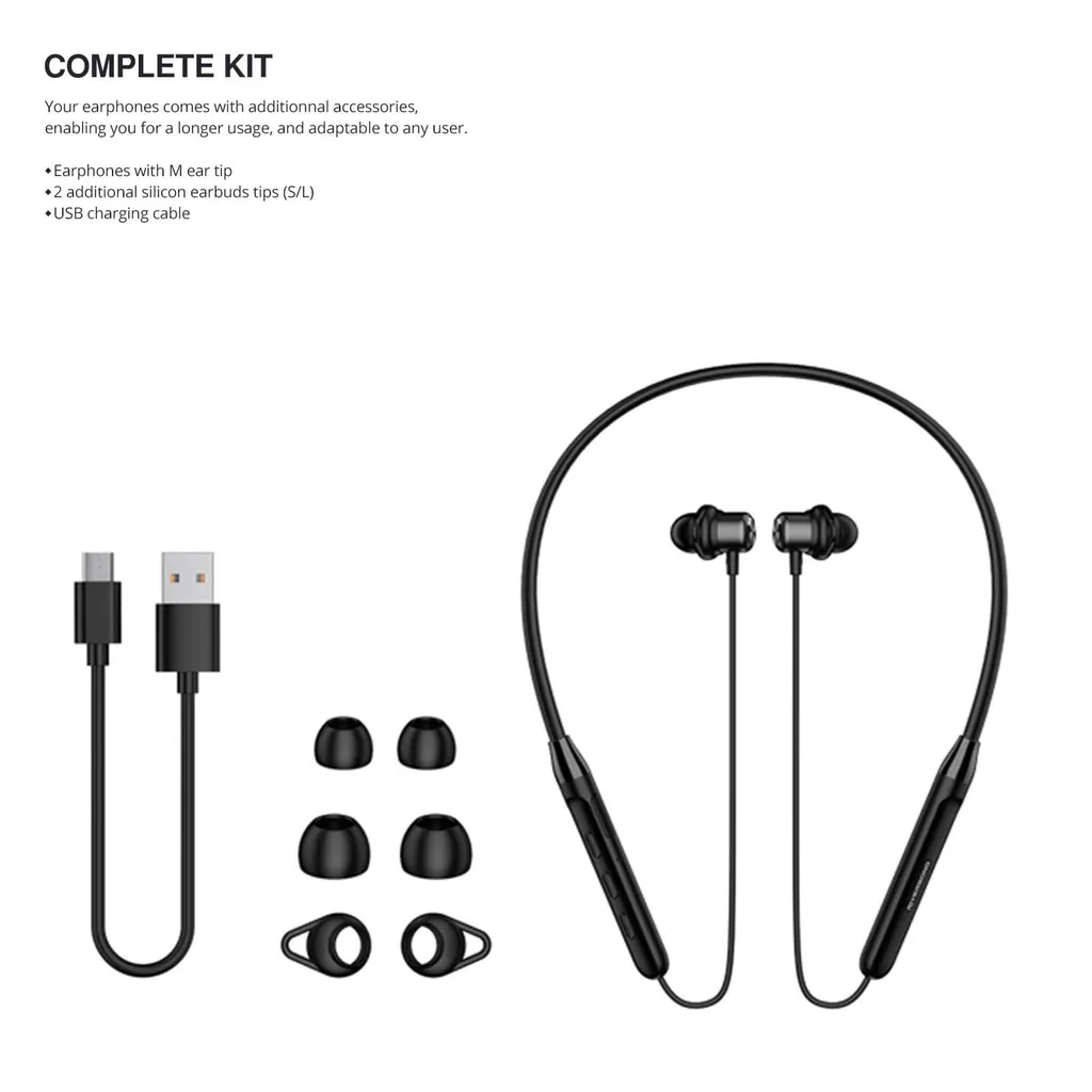 RIVERSONG Kopfhörer Stream W - Kopfhörer Bluetooth In-Ear Bluetooth Kopfhörer Kabellos - Kabellose Kopfhörer Wireless Magnetische Ohrhörer Mit Nackenbügel Headset Sportkopfhörer Videokonferenz – Bild 3