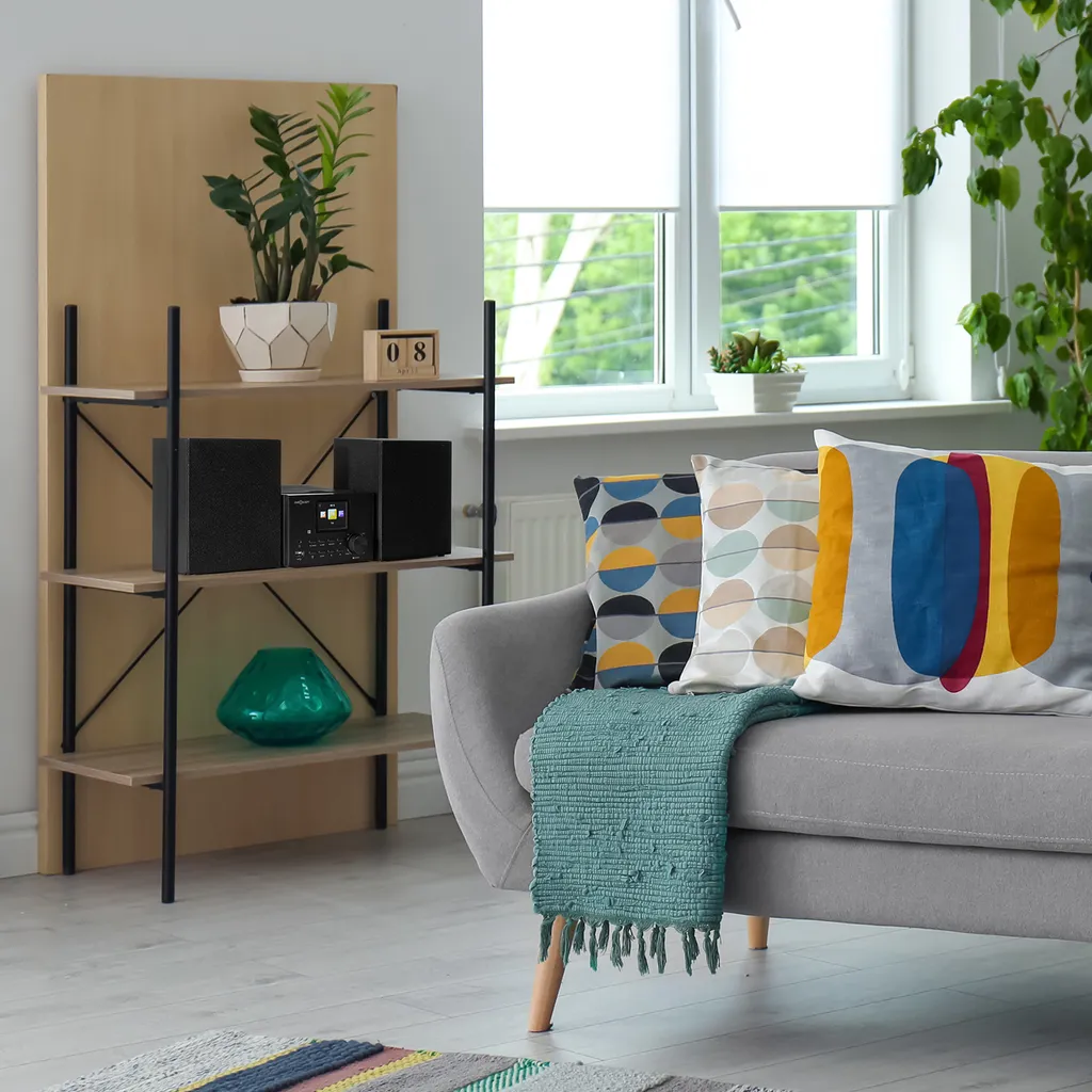 Streamo Stereoanlage Mit Internetradio WLAN DAB+ UKW CD-Player BT Schwarz – Bild 2