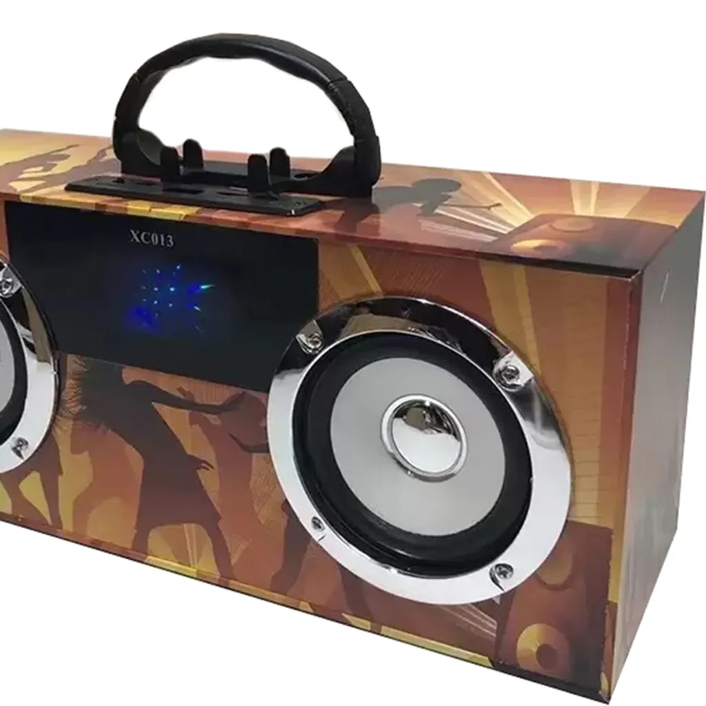 Bluetooth Lautsprecher Smart Speaker Stereo Bass Akku Led Kabelloser Tragbarer Boombox Party Disco TF SD Wireless Musikbox BT 5.0 Funk FM Radio Orange Retoo – Bild 3