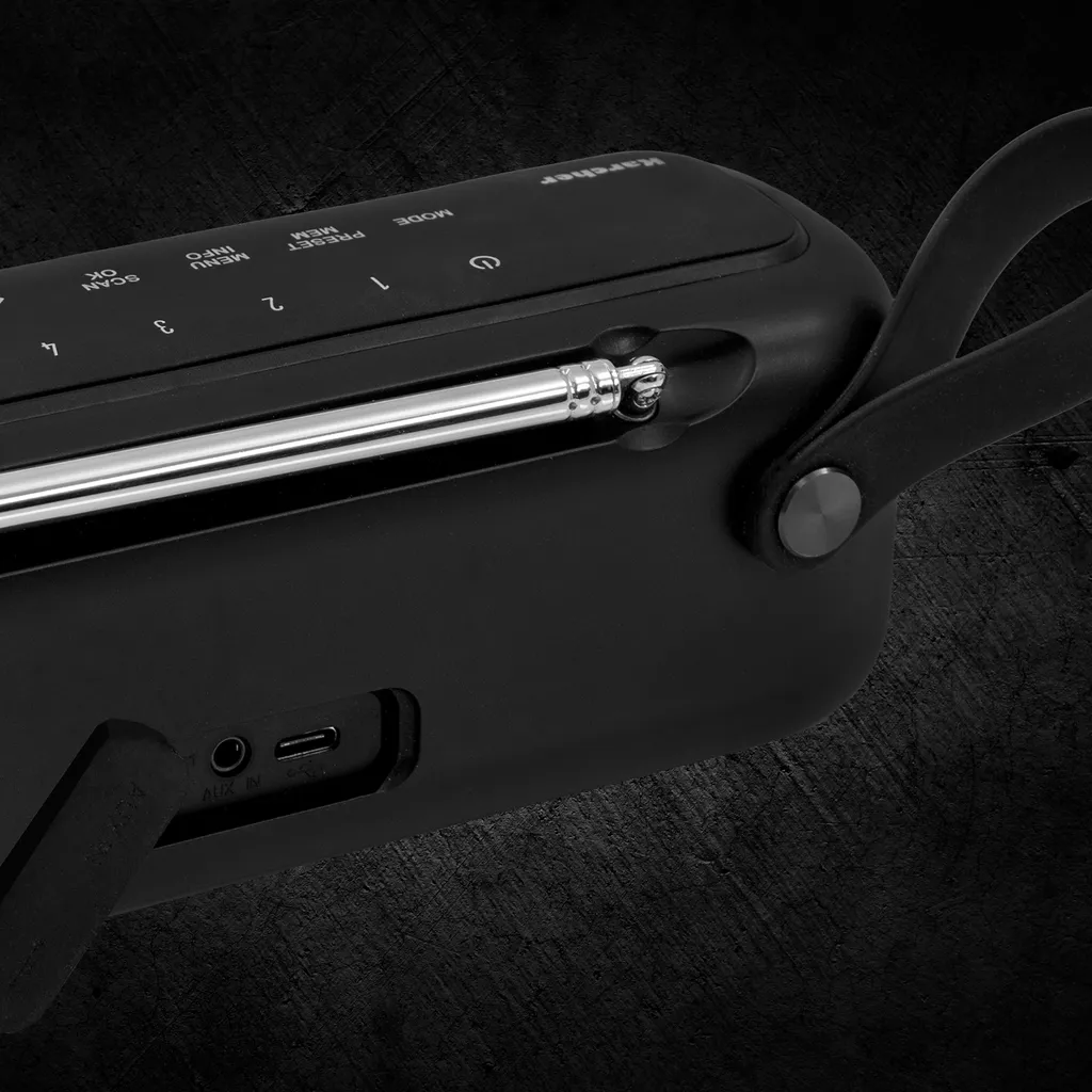 Karcher DAB Go Tragbarer Bluetooth Lautsprecher & Digitalradio DAB+ / UKW Radio Mit 2,4' Farbdisplay/Wecker / 5 Watt Stereo-Sound/USB-C/Akku – Bild 11