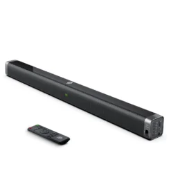 Bomaker Soundbar 2.0 Kanal, 120 DB 37 Zoll Lautsprecher Bluetooth 5.0 Mit Integriertem Bass,Surround-Systeme ,DSP Für TV (mit AUX, USB, Optischer Anschluss) Heimkino, Party ODINE I Schwarz