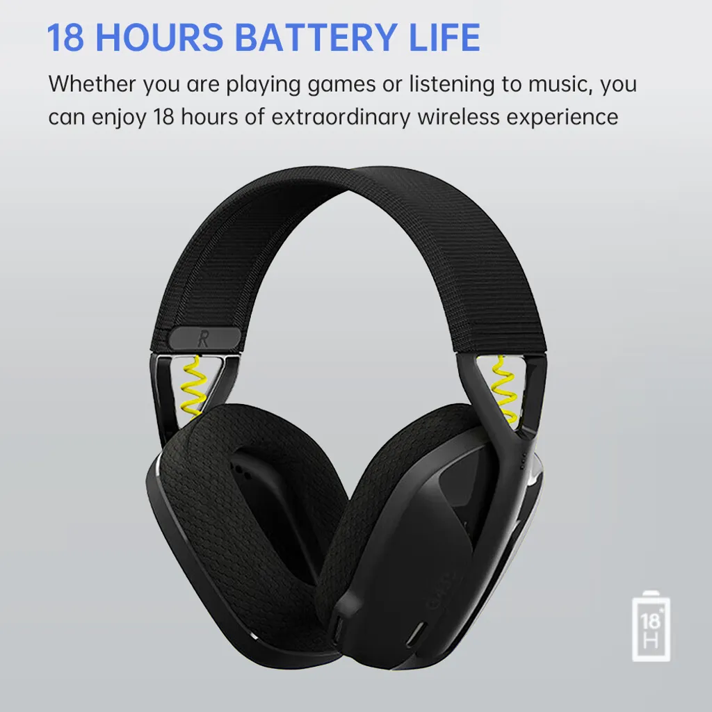 Logitech G435 BT Wireless Gaming Headset Lightspeed Over-Ear-Kopfhoerer Anschliessen Rauschunterdrueckung Eingebaute Mikrofone 40-mm-Audiotreibereinheit Kompatibel Mit Dolby Atmos Fuer PC Laptop Computer – Bild 8