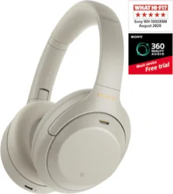Over-the-Ear-Kopfhörer Sony WH-1000XM4S, Kabellos, Bluetooth, Geräuschunterdrückung, Mikrofon, Silber