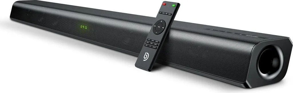 BOMAKER ®Soundbar 2.0 HDMI ARC 110 DB 37 Zoll Lautsprecher Für TV Gerte Bluetooth 5.0 TV Stereo Sound DSP 120 Watt Mit AUX,USB,HDMI,Optischer Anschluss Schwarz-ODINE Ⅲ